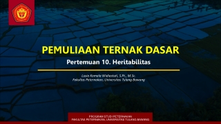 Heritabilitas - Materi Pemuliaan Ternak Dasar