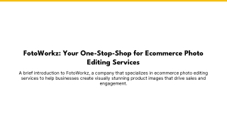 Ecommerce Product Photo Editing Service
