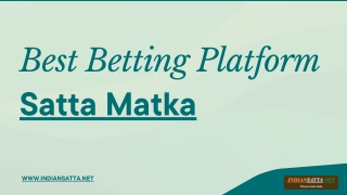 Satta Matka - Best Betting Platform