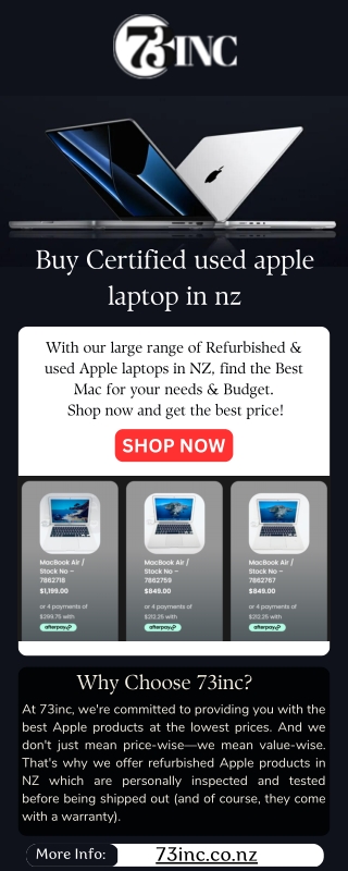 Buy Refurbished & Used Apple Laptops in NZ With Warranty