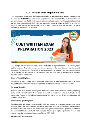 CUET Coaching in Chandigarh