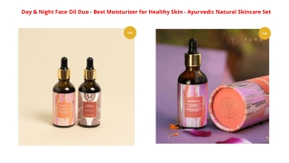 Day & Night Face Oil Duo - Best Moisturizer for Healthy Skin - Ayurvedic Natural Skincare Set