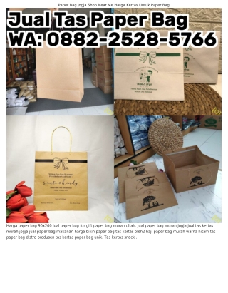 Ö882·2528·57ϬϬ (WA) Jual Paper Bag Import Tas Kertas Jogja Nasi
