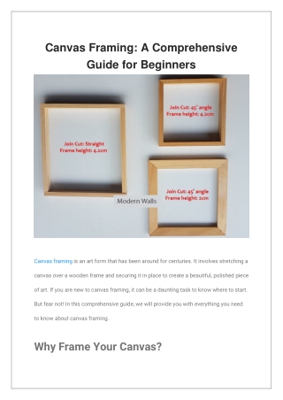 PPT - Canvas Framing A Comprehensive Guide For Beginners PowerPoint ...