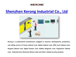 Shenzhen Kerong Industrial Co., Ltd - Digital Cabinet Lock