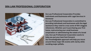 SRA LAW PROFESSIONAL CORPORATION