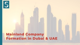 Mainland Company Formation in Dubai & UAE