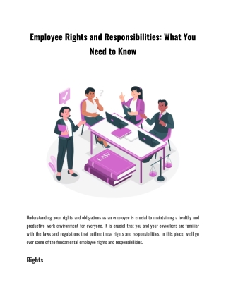 Employee Rights and Responsibilities-What You Need to Know
