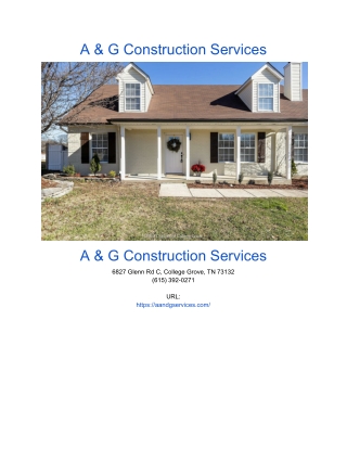 A & G Construction Services