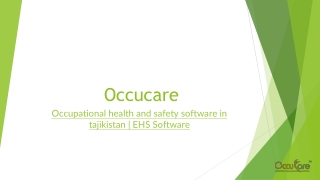 Occupational health and safety software in tajikistan