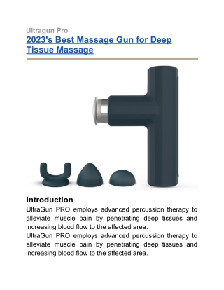 2023's Best Massage Gun for Deep Tissue Massage