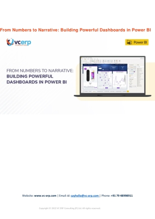 From Numbers to Narrative: Building Powerful Dashboards in Power BI