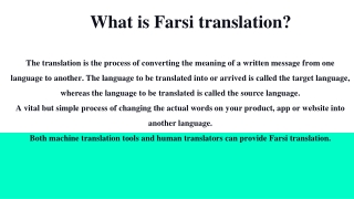 What is Farsi translation