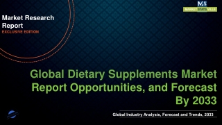 Dietary Supplements Market Worth US$  303,662.8 million by 2033