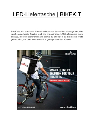 LED-Liefertasche  | BIKEKIT