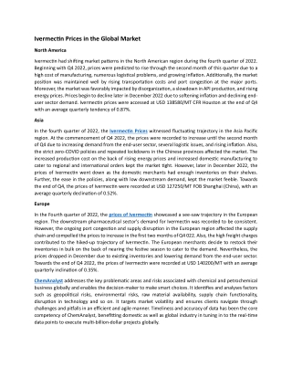 Ivermectin Prices in the Global Market