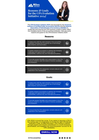 Reasons and Goals for the CPA Evolution Initiative 2024!