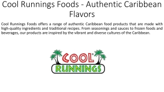 Cool Runnings Foods - Authentic Caribbean Flavors