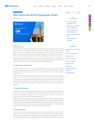 Why Choose the UK for Postgraduate Study