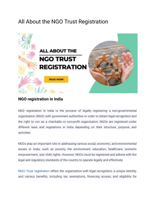 All About the NGO Trust Registration