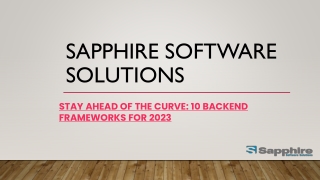 Stay Ahead of the Curve 10 Backend Frameworks for 2023