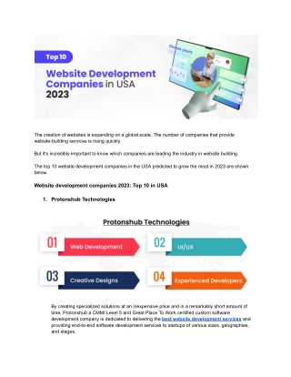 Top 10 Website Development Companies In USA 2023