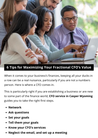 6 Tips for Maximizing Your Fractional CFO’s Value