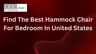 Find The Best Hammock Chair For Bedroom In United States