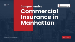 Comprehensive Commercial Insurance in Manhattan - IGM Brokerage Corp