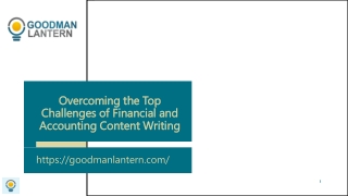 Overcoming the Top Challenges of Financial and Accounting Content Writing