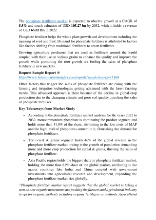 Phosphate Fertilizer Market Dynamics and Key Growth Opportunities