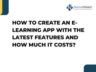How To Create An E-Learning App With The Latest Features And How Much It Costs