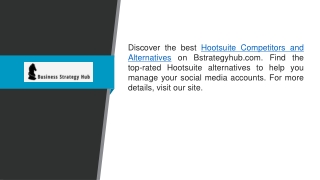Hootsuite Competitors And Alternatives  Bstrategyhub.com