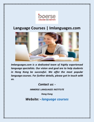 Language Courses  Imlanguages com