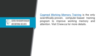 Cogmed Working Memory Training  Cnew.ca