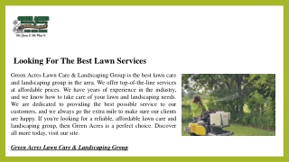 Looking For The Best Lawn Services