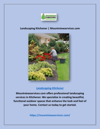 Landscaping Kitchener | Mountviewservices.com