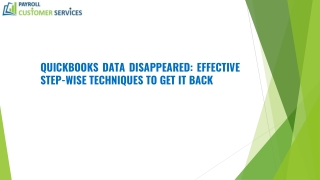 Best ways to fix QuickBooks Data Disappeared