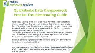 QuickBooks Data Disappeared Precise Troubleshooting Guide