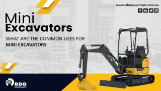 What Are The Common Uses For Mini Excavators