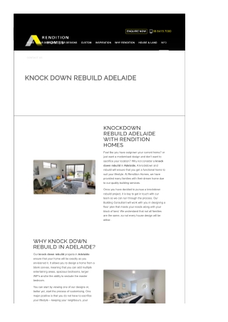 Knock Down Rebuild Adelaide