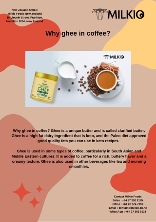 why ghee in coffee