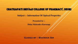 Optical properties12