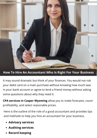 How To Hire An Accountant Who Is Right For Your Business