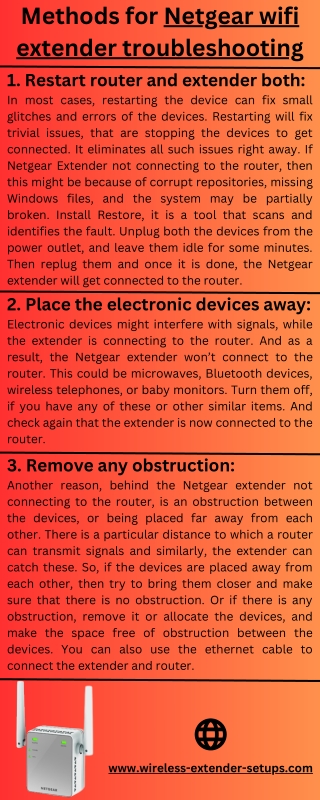 Netgear wifi extender troubleshooting : Technical Support