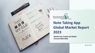 Note Taking App Market Report 2023 | Insights, Analysis, And Forecast 2032