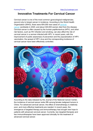 Innovative Treatments For Cervical Cancer