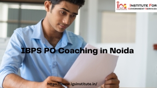 IBPS PO Coaching in Noida | IGS Institute