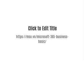 Microsoft 365 Business Basic