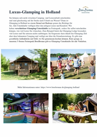 Luxus-Glamping in Holland